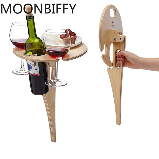 Mini Wood Foldable Wine Holder